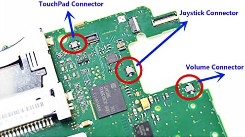NOVO PARA NDS NDSL NDSI XL Motherboard Setor de porta de 4 pinos da porta de 4 pinos Pacote 4 Substituição de conjunto, para Nintendo DS DSI LITE XL LL Console de jogo, Touchpad Screen Backlight 3D Joystick Switch Plugs