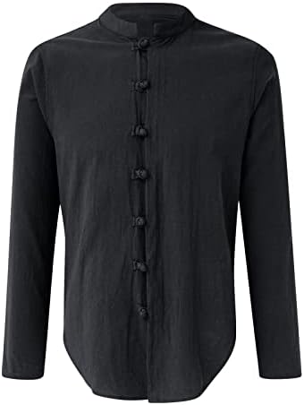 2023 Novo camisa de manga longa masculina camisa casual camisa casual camisa medieval de manga comprida Top de moda