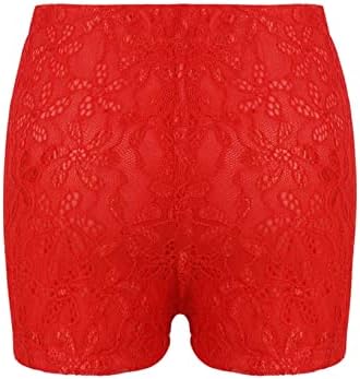 LIIYII CRIANÇAS MENINOS MENINOS MENOR COR SOLID HOT PANTS GYMNÁSTICA SCORTS BOYSHORTS LACE LACE ROUNTOS ATIVOS