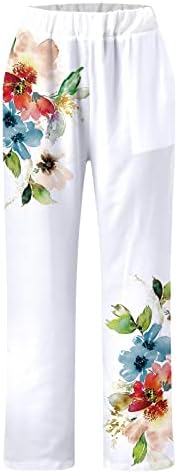 Calça de linho de algodão da mulher de verão meymia