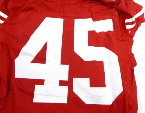 2014 SAN FRANCISCO 49ers Asante Cleveland 45 Jogo emitido Red Jersey 42 DP35604 - Jerseys de jogo NFL não assinado