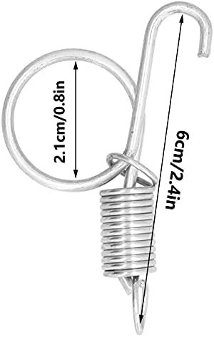 Gancho da porta da gaiola da primavera chiciris, 20pcs por porta de gaiola gancho de mola de metal de metal gancho de trava para fixação do equipamento de portas de gaiola de gaiola de coelho