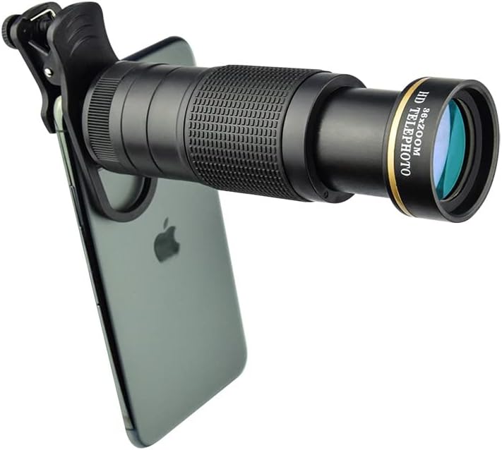 Telescópio, binóculos, telescópio iniciante, telescópio pequeno 36 vezes o telefone celular lente telefoto de alta definição de alta definição telescópica de foco no celular lente de câmera externa