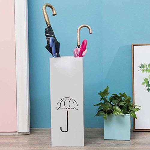 Neochy Umbrella Stand Square Iron Whreght Iron European Hotel Lobby Rack de armazenamento em casa/branco