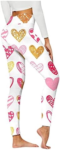 Happy Feliz Dia dos Namorados Leggings Tights Coração Palma de ioga macia para mulheres levantando butting calças justas elásticas