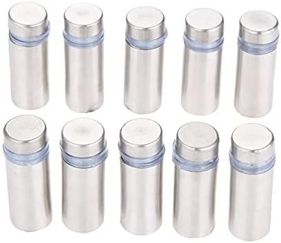 10pcs/lote 12mm Avanço de aço inoxidável Os parafusos de parafusos pinos pregos de outdoor parafusos parafusos de hardware Grampos de vidro prendedores -