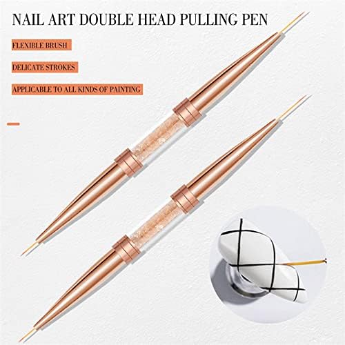 NPKGVia unha Brush Brush Pen elegante Conjunto com alça brilhante ferramenta de delineador fácil de usar, adequado para salão doméstico The Dotting Center Garrafs