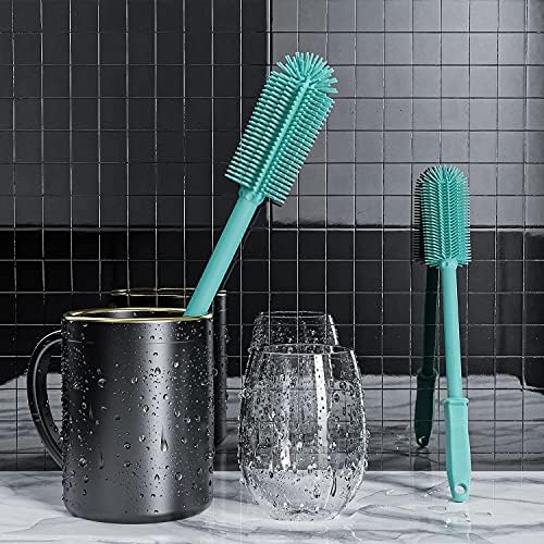 Escova de limpeza de garrafas de silicone matebake | 2 pacote |, 16 ”Longa escova de escova de garrafa de água Brush