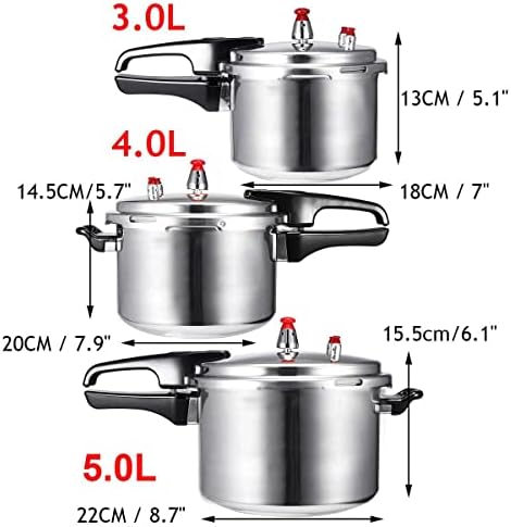 Wetyg Cozinha panela de pressão Darute 18/20/22cm fogão a gás/panela de pressão de incêndio aberto acampamento ao ar livre cozinheira a vapor de ferramenta a vapor