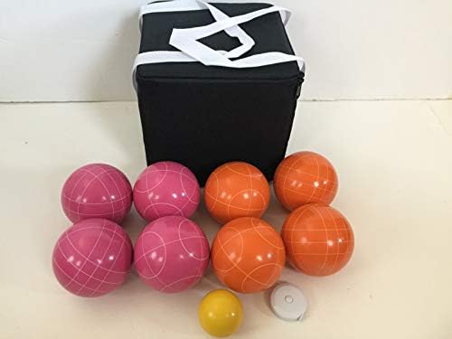 Nova Listagem - Conjuntos de Bocha exclusivos - 107mm com bolas de laranja e rosa, bolsa preta