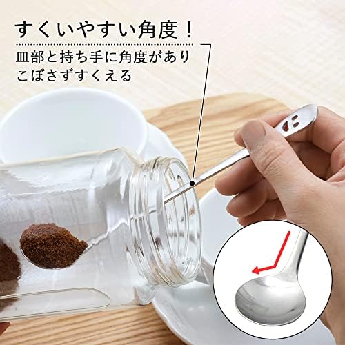 下村 企販 Shimomura Kihan 30966 colher de chá de aço inoxidável Niko, conjunto de 5, fabricado no Japão