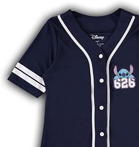 Disney Ladies Lilo and Stitch Shirt - Ladies Classic Lilo e Stitch Baseball Jersey Lilo e Stitch Mesh Jersey