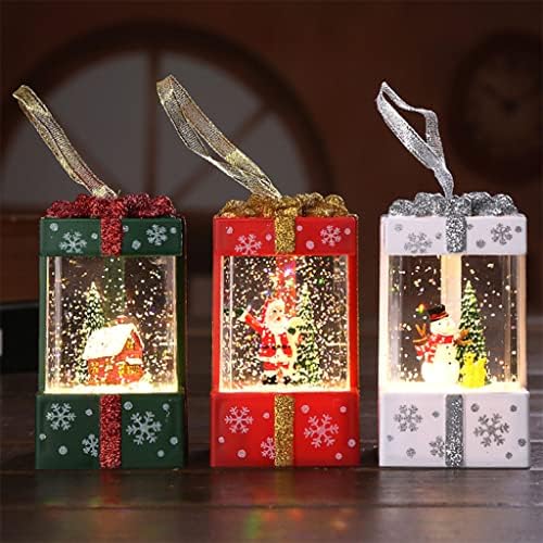 Decorações de Natal, Papai Noel de Natal Painted Lamp Water Light Gift para amigos no Natal para criar uma atmosfera quente ornamentos atraentes