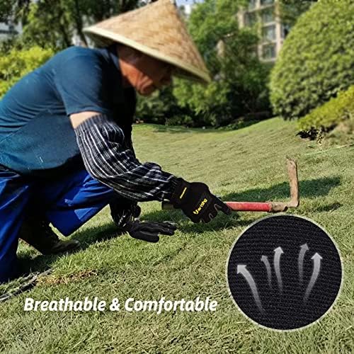 Luvas de trabalho de couro de homens kldollar masculino, 3 Paris Tough Palm Play Plan Working Luvas para melhoria da