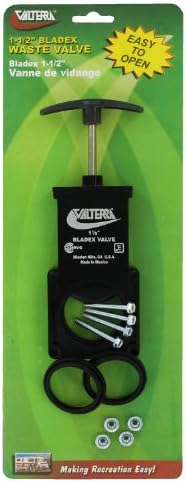 Valterra T1001VP Bladex 1-1/2 Corpo de válvula de resíduos, preto