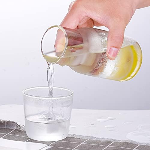 Cena de água de cabeceira do Doerdo Conjunto com copo de copo, garrafa de enxagueira de vidro para banheiro, mesa de cabeceira, 17oz 500ml