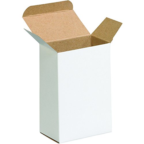 Aviditi White Dobing Gift Boxes, 4 x 2 1/2 x 6 , pacote de 250, fácil de montar a caixa de dobra reversa, para pequenos presentes