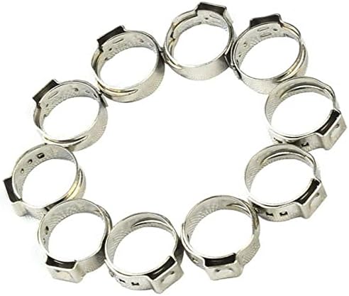 100pcs de 1 polegada PEX Cinch Rings, 304 Anéis de crimpagem de aço inoxidável Ringos de pinça para conexões de encaixe de tubo de
