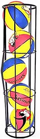 Ball Rack Metal Basketball Storage Rack Sports Organizador de bola fácil Acesso e armazenamento para futebol de vôlei de basquete com organizador de equipamentos de ganchos ajustáveis