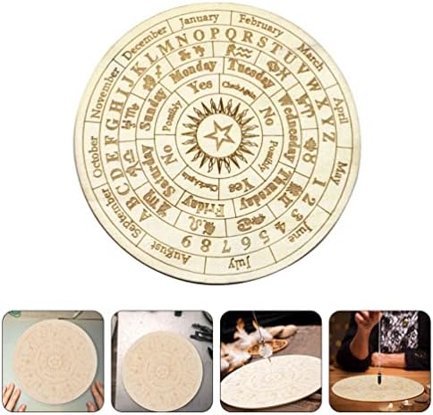 Cabilock Witch Supplies Star Pendulum Board Pendulo de madeira Dowsing Divination Divination Message Message Board