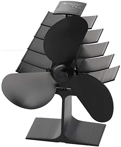 Ventilador de fogão a lenha, 3 Blades Fã de fogão a calor do ventilador de lareira para o queimador de madeira/tronco de madeira,