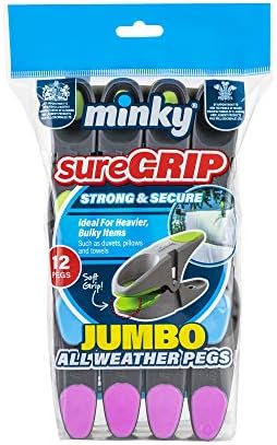 Minky Homecare SureGrip Jumbo Chaneira 12pk, multicolorido