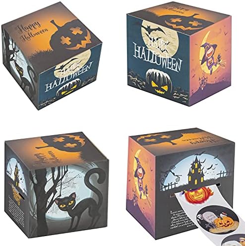 500 PCs adesivos de Halloween, adesivos de abóbora de 1,57 polegadas de 1,57 polegadas de grande adesivo de auto -adesivo para crianças