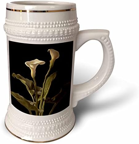 3drose surreal lilies em um fundo preto - 22oz de caneca