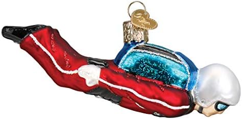 Old World Christmas Skydiver Glass Bloded Ornaments for Christmas Tree