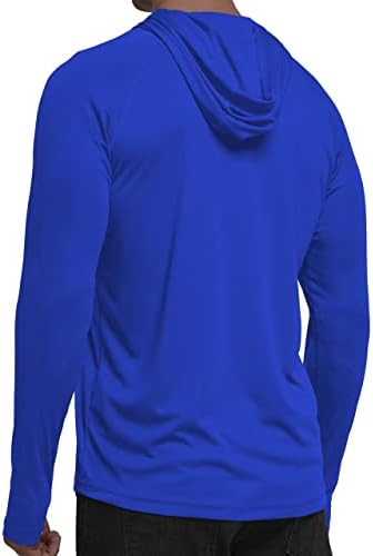 Men's UPF 50+ Sun Protection Capuz Camisa de manga longa SPF Pesca ao ar livre camisas de caminhada UV leves…