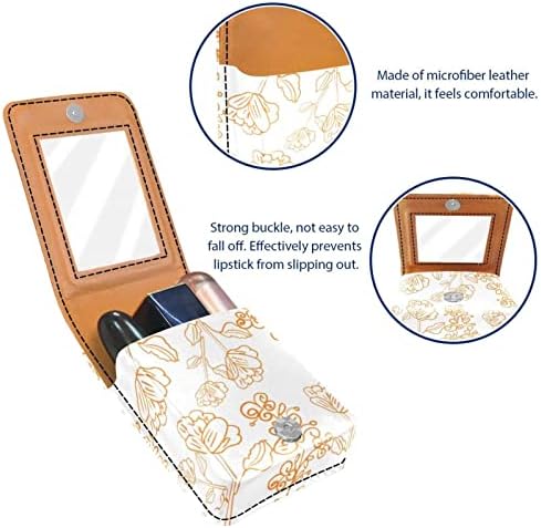 Oryuekan Makeup Batom Case Titular Mini Bolsa Bolsa Cosmética de Viagem, Organizador com Mirror para Festa de Casamento