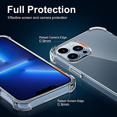 MIGEEC para iPhone 13 Pro Max Clear Caso Caso de choques Caixa de proteção do telefone para iPhone 13 Pro Max, 6,7 polegadas