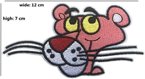 The Pink Panther Comic Kids Patch '' 11,5 x 7,0 cm '' - Ferro bordado em remendos costuram em patches em
