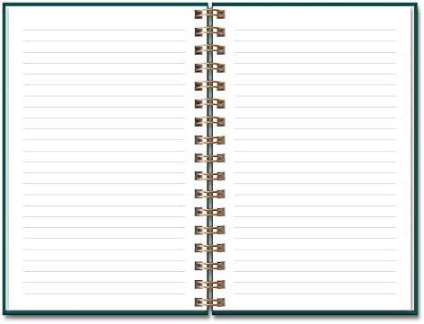 Estúdio oh! Caderno em espiral de capa dura média ASL LOVE-5,75 x 8,75-Ligação de arame Durável-O-flat, arte rígida de