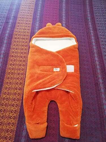 Forendente externo de 0 a 6 meses laranja, material de algodão, cobertor de menino, móveis têxteis domésticos