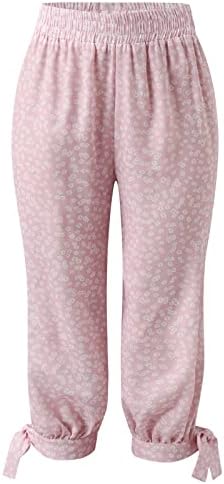 Calça de vestido de perna larga de míshui para mulheres negócios casuais florestas florestas capri calças elásticas casuais de