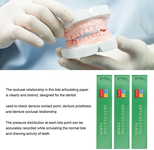 Papel articular da mordida, dentes de papel articulados 200 folhas de trabalho eficiência de trabalho melhora significativa para