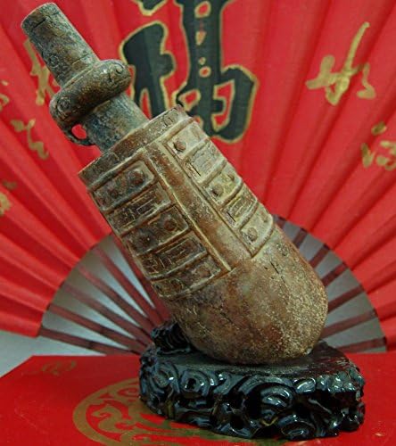 Feng Shui Master One One, raro e velho sino de pedra esculpida em pedra sólida
