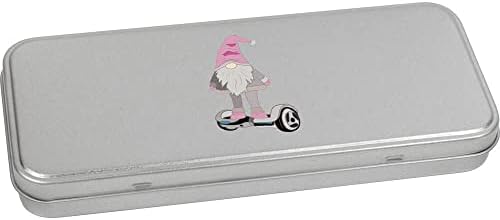 Azeeda 'Auto-balanceamento Scooter Gonk' Metal Hinged Stationery Tin / Storage Box