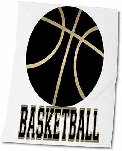 3drose tnmgraphics esportes - design de basquete preto - toalhas