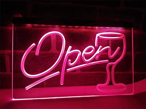 DVTEL Custom Wine Bar Led Néon Sign, Dimning Illumined 3D Luzes de neon para decoração de parede de bar