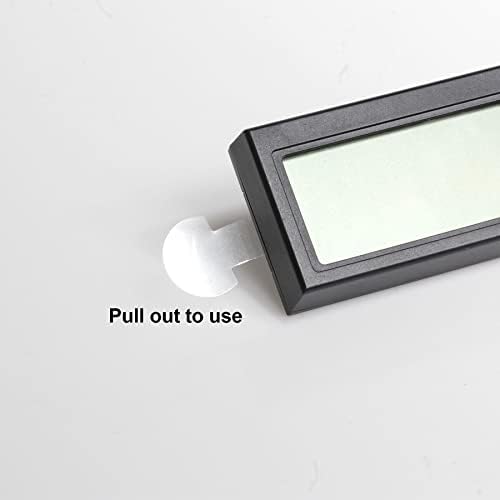Uyye Mini Car Relógio Pequeno relógio digital -Acessórios de relógio de carro cravo com a função de estação de tela LCD clara -Relógio