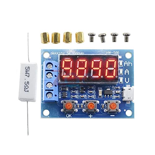 Analisador de descarga de descarga do medidor de capacidade da bateria 1.5V-12V Capacidade de bateria Testador de descarga do