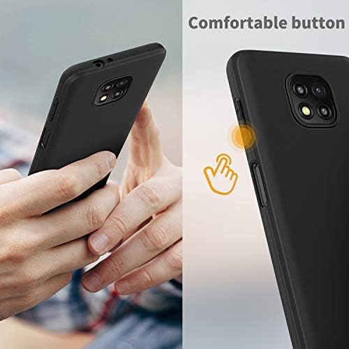 Easyacc Slim Caso para Moto G Power 2021, Casos de telefone finos de TPU pretos fostosos perfil de proteção de proteção de