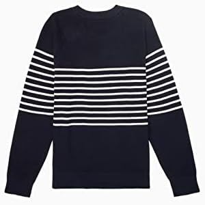 Tommy Hilfiger Women's Adaptive Port Access Stripe Crewneck com fechamento do zíper