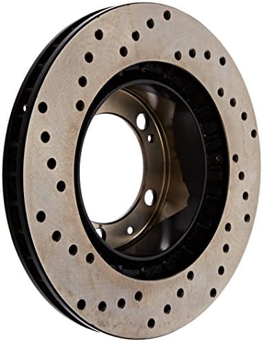 StopTech 128.37021L Sport Cross Drilled Brake Rotor, 1 pacote