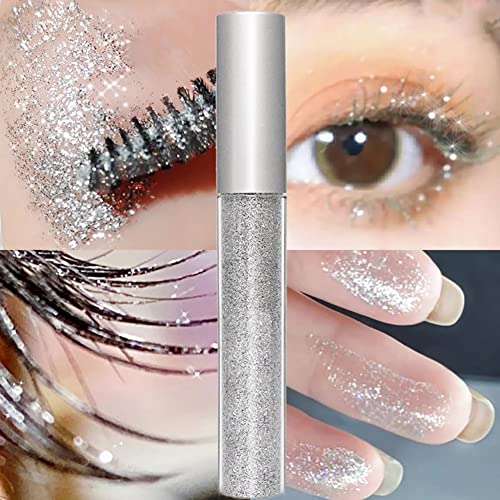 Glitter Mascara Diamond Glitter Glitter Mascara 4D Glitter Lash Rímel para mulheres impermeabilizada | Longa duradoura