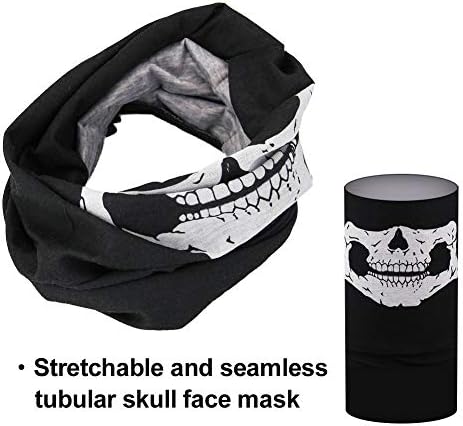 3pcs máscaras de rosto respiráveis ​​máscara de crânio Balaclava máscara lenço de cabeça de cabeça