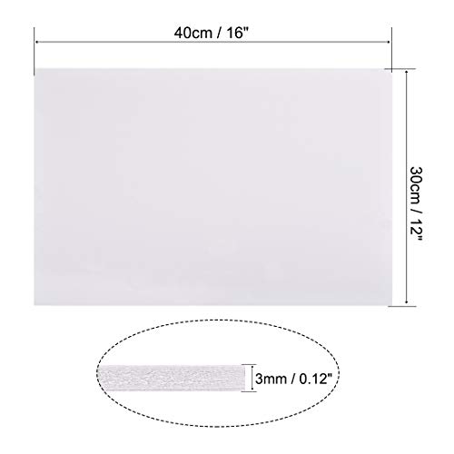 Folha de placa de espuma PVC UXCELL 3mm -12 x 16 Branco para sinalização, apresentações, Impressão de tela digital