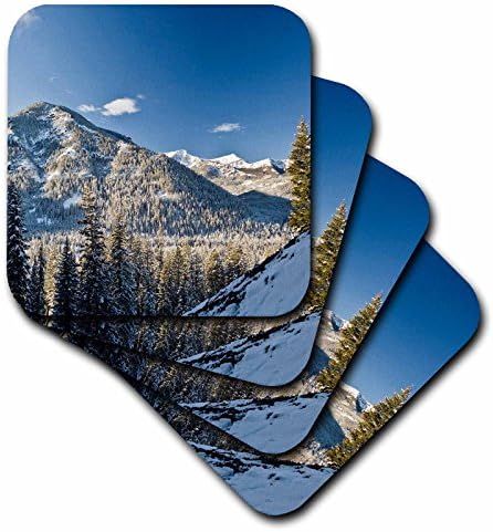 3drose cst_91596_3 Cachoeiras de Palisade, Bozeman, Montana-Us27 BBR0006-Brent Bergherm-Cerâmico Coasters, conjunto de 4